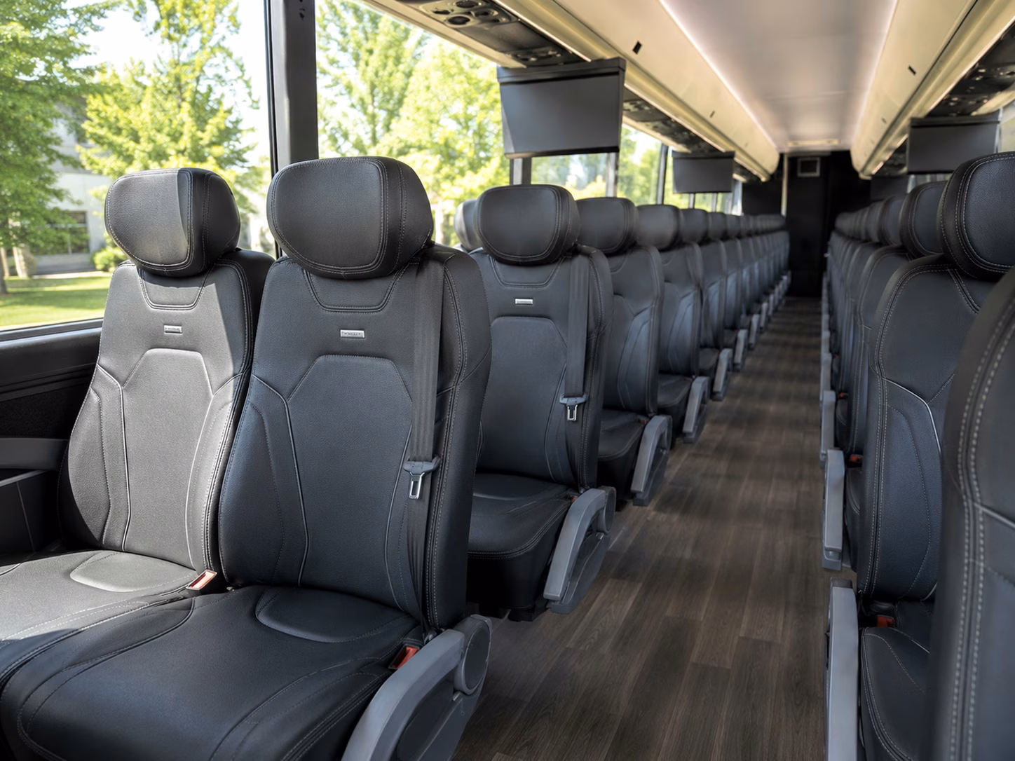 56 passenger charter bus interior