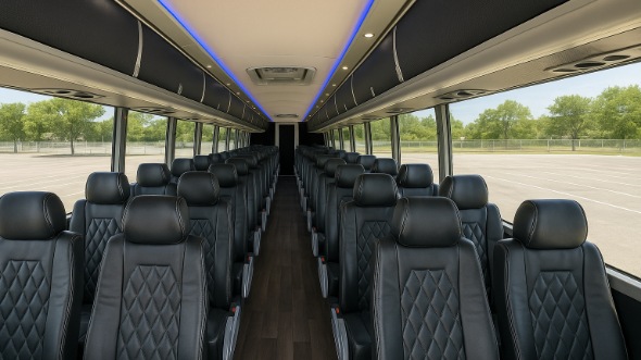 lauderhill 50 passenger charter bus inside