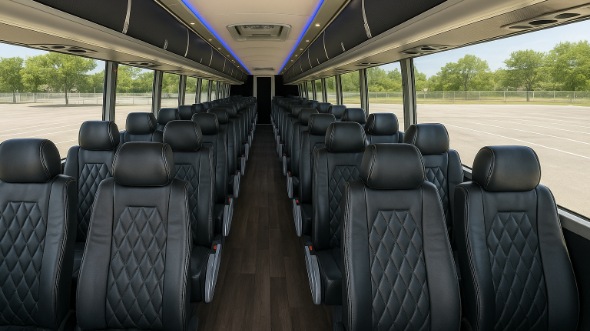 lauderhill 55 passenger charter bus inside